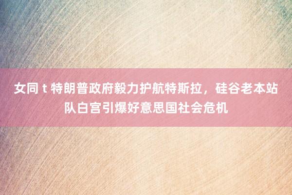 女同 t 特朗普政府毅力护航特斯拉，硅谷老本站队白宫引爆好意思国社会危机