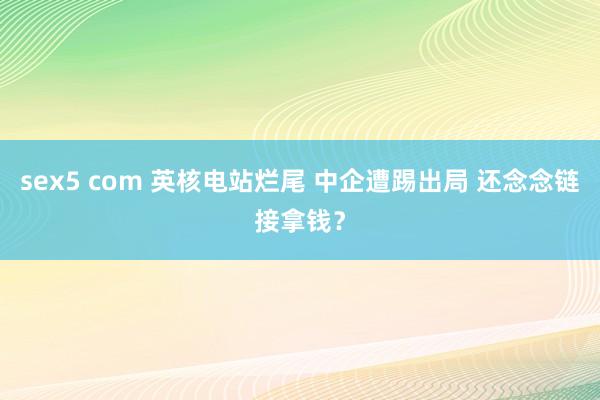 sex5 com 英核电站烂尾 中企遭踢出局 还念念链接拿钱？