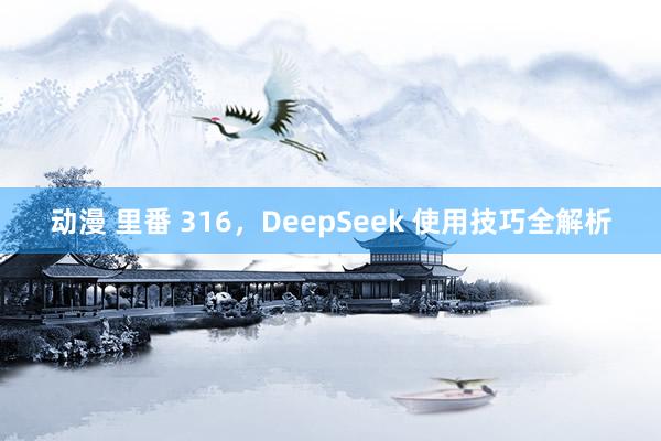 动漫 里番 316，DeepSeek 使用技巧全解析