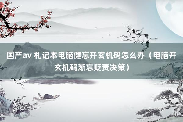 国产av 札记本电脑健忘开玄机码怎么办(电脑开玄机码渐忘贬责决策)